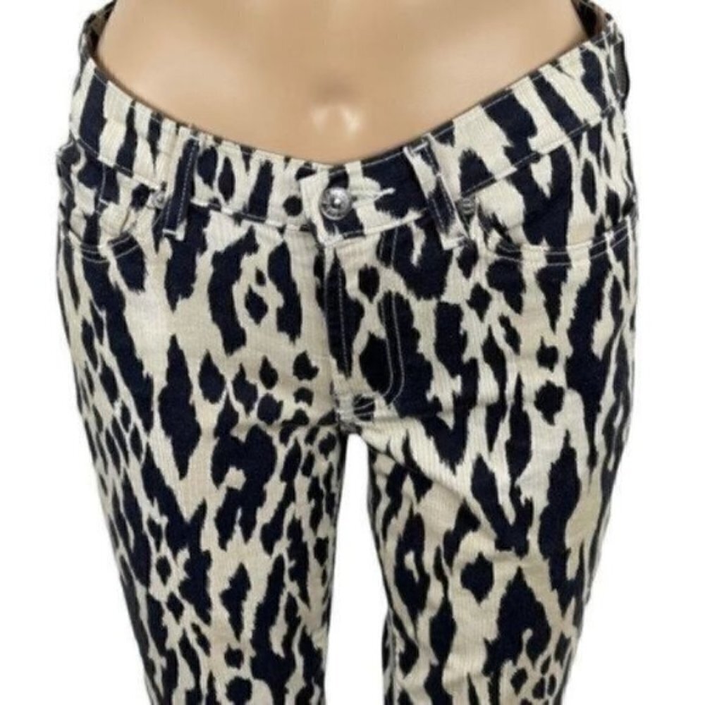 7 for all Mankind The Skinny animal print jeans size 27 Style  # AU0150390A - Picture 5 of 14